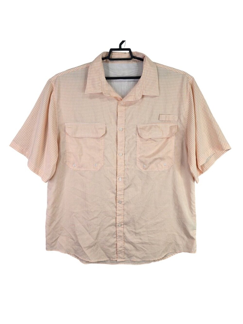 Mens Clearwater Angler Short Sleeve Gingham Fishing Shirt Vented Back Size 2XL